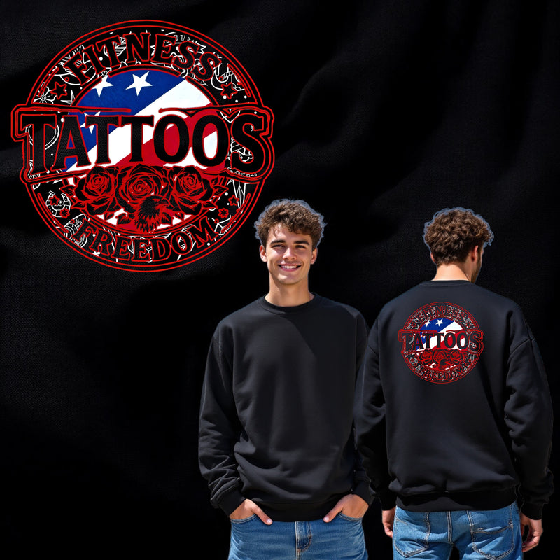 American Flag With Roses and Tattoo Designs. - TATTOOS FITNESS & FREEDOM LLC