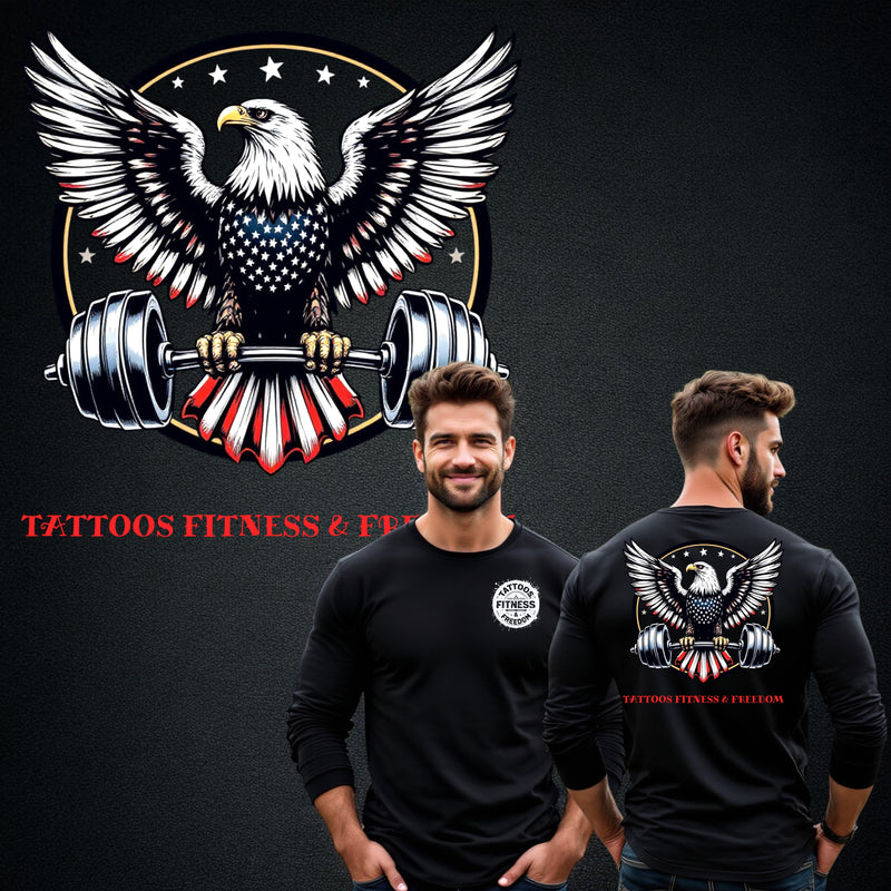A Proud Eagle Holding a Barbell. - TATTOOS FITNESS & FREEDOM LLC