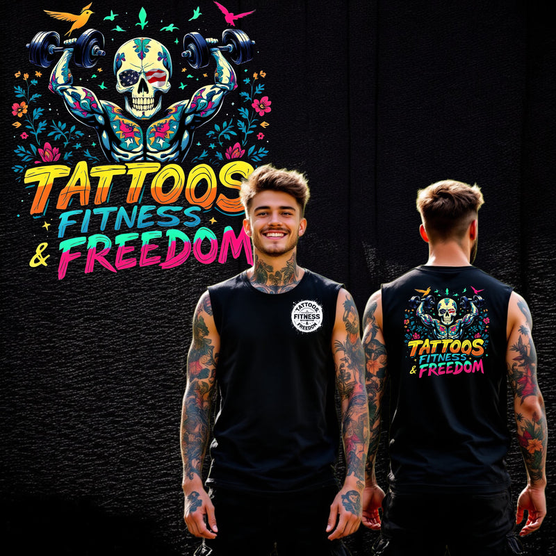 Tattooed Skeleton Working Out. - TATTOOS FITNESS & FREEDOM LLC