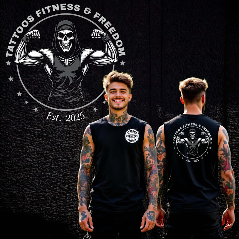 Grim Reaper Flexing. - TATTOOS FITNESS & FREEDOM LLC