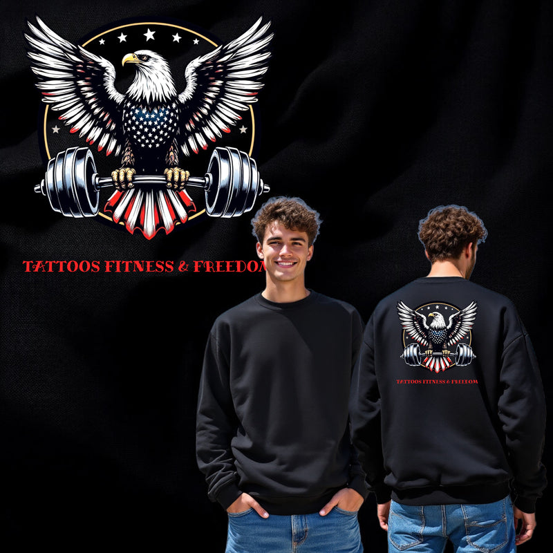 A Proud Eagle Holding a Barbell. - TATTOOS FITNESS & FREEDOM LLC