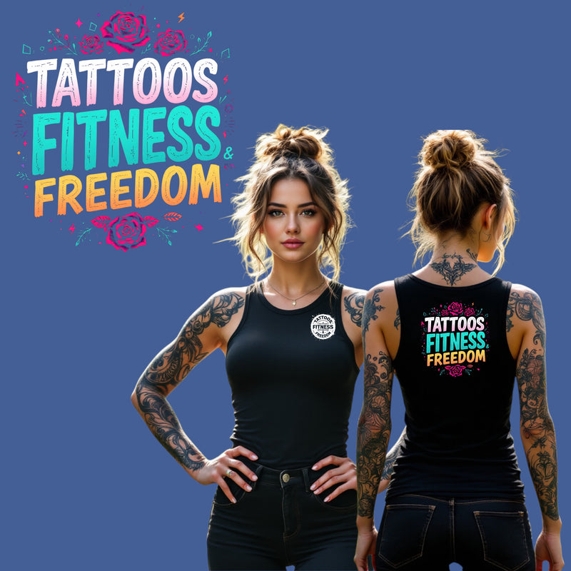Women's Pastel Colored Design with Roses. - TATTOOS FITNESS & FREEDOM LLC