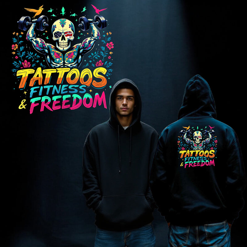 Tattooed Skeleton Working Out. - TATTOOS FITNESS & FREEDOM LLC