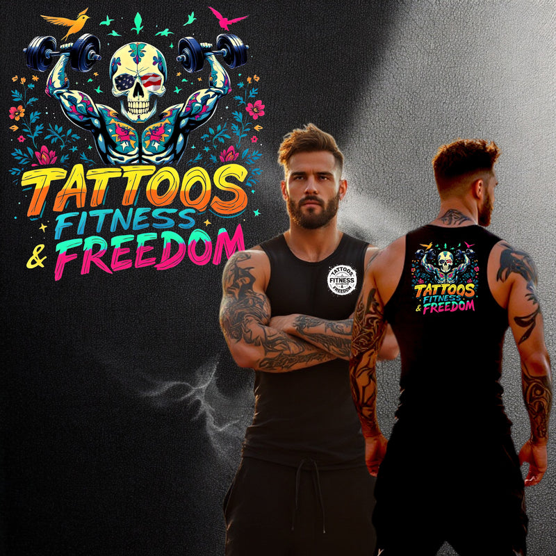 Tattooed Skeleton Working Out. - TATTOOS FITNESS & FREEDOM LLC
