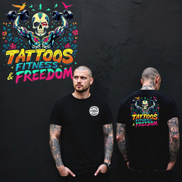 Tattooed Skeleton Working Out. - TATTOOS FITNESS & FREEDOM LLC