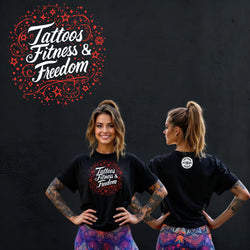 Women's Tattoos Fitness & Freedom Design Surrounded By Stars. - TATTOOS FITNESS & FREEDOM LLC