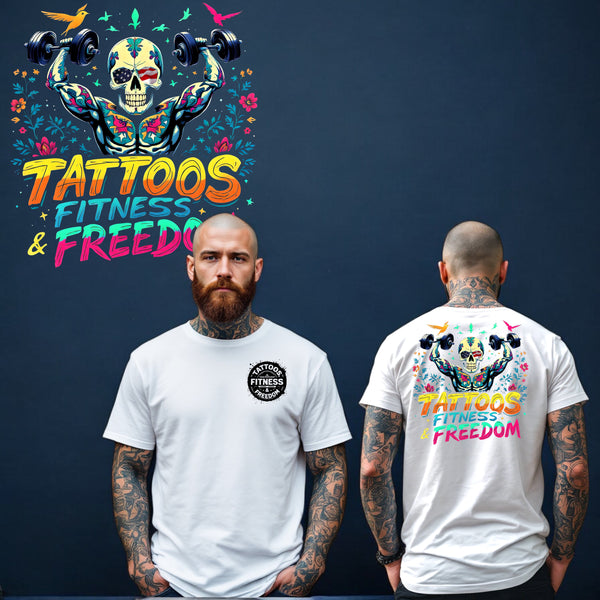 Tattooed Skeleton Working Out. - TATTOOS FITNESS & FREEDOM LLC