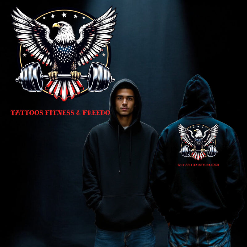 A Proud Eagle Holding a Barbell. - TATTOOS FITNESS & FREEDOM LLC