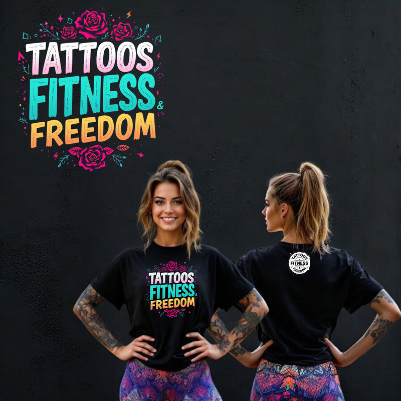 Women's Pastel Colored Design with Roses. - TATTOOS FITNESS & FREEDOM LLC
