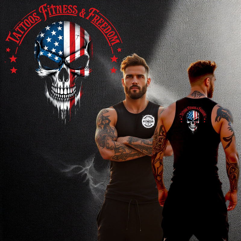 American Flag Skull. - TATTOOS FITNESS & FREEDOM LLC