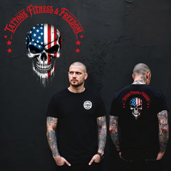 American Flag Skull. - TATTOOS FITNESS & FREEDOM LLC