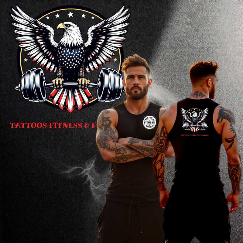 A Proud Eagle Holding a Barbell. - TATTOOS FITNESS & FREEDOM LLC
