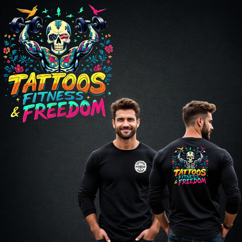 Tattooed Skeleton Working Out. - TATTOOS FITNESS & FREEDOM LLC