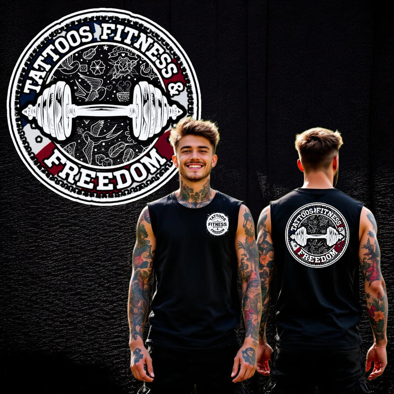 Dumbbell With Tattoo Designs. - TATTOOS FITNESS & FREEDOM LLC