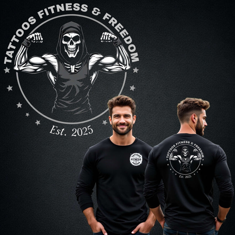 Grim Reaper Flexing. - TATTOOS FITNESS & FREEDOM LLC