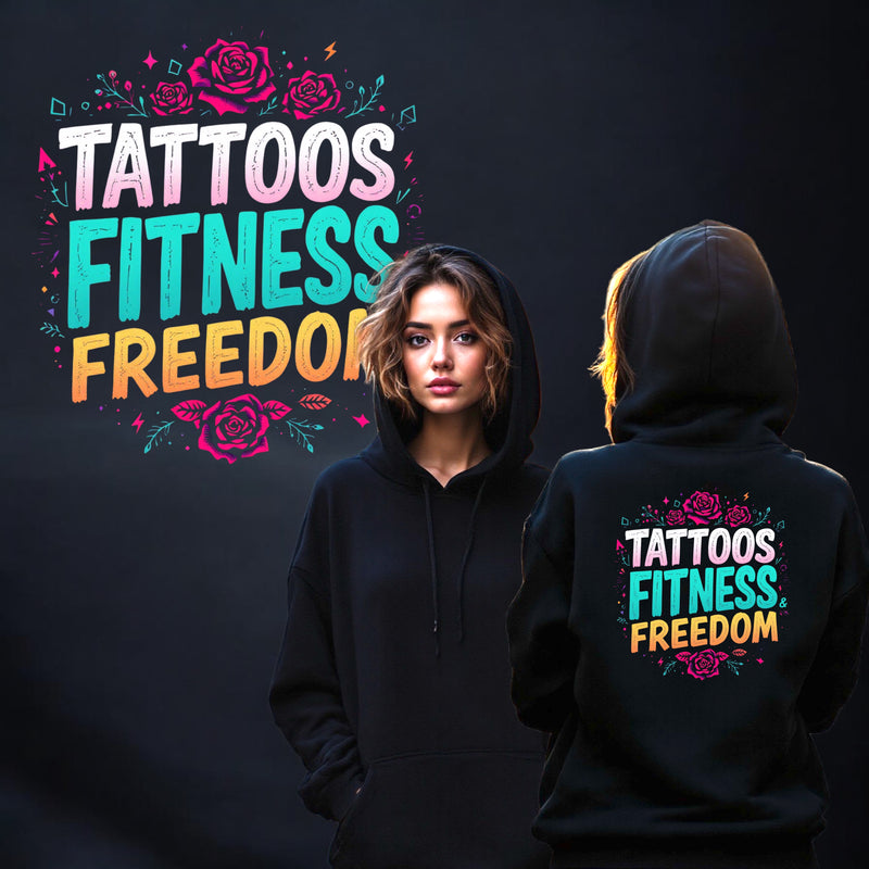 Women's Pastel Colored Design with Roses. - TATTOOS FITNESS & FREEDOM LLC