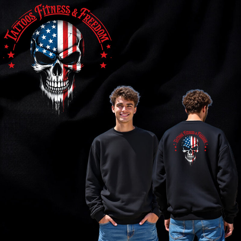 American Flag Skull. - TATTOOS FITNESS & FREEDOM LLC
