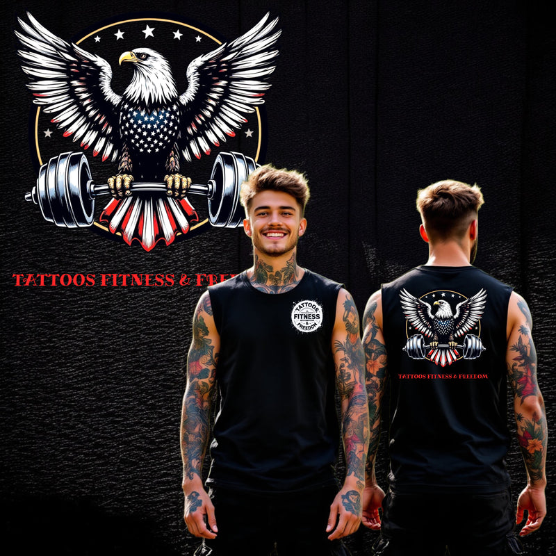 A Proud Eagle Holding a Barbell. - TATTOOS FITNESS & FREEDOM LLC